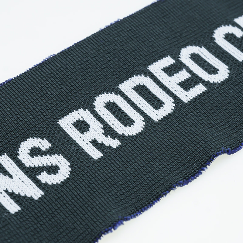 Kain Pakaian Rib Jacquard Huruf Spandex Poliester Mode