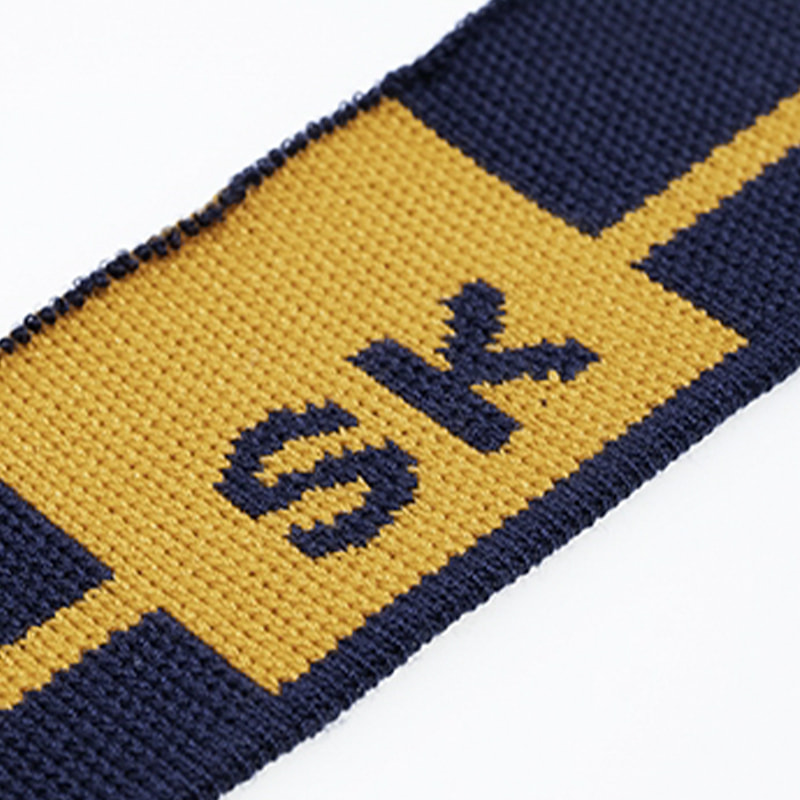 Kain Lengan Kemeja Polo Bergaris Jacquard Huruf Poliester