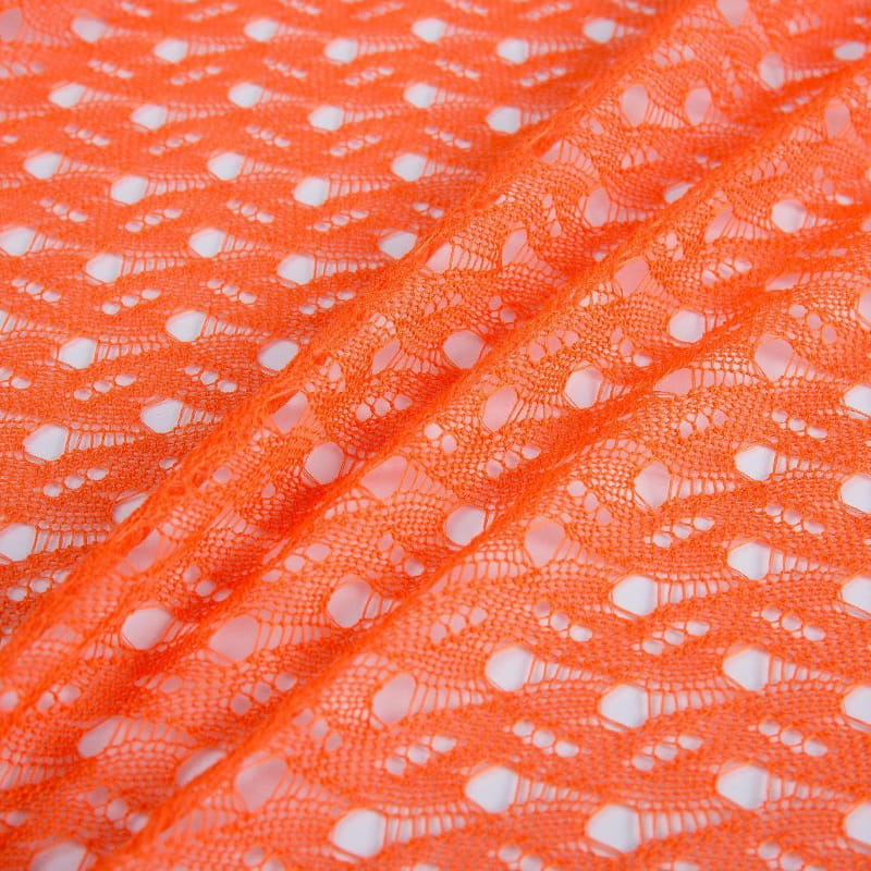 Kain Pakaian Berusuk Bernapas Jacquard Pola Berongga Merah